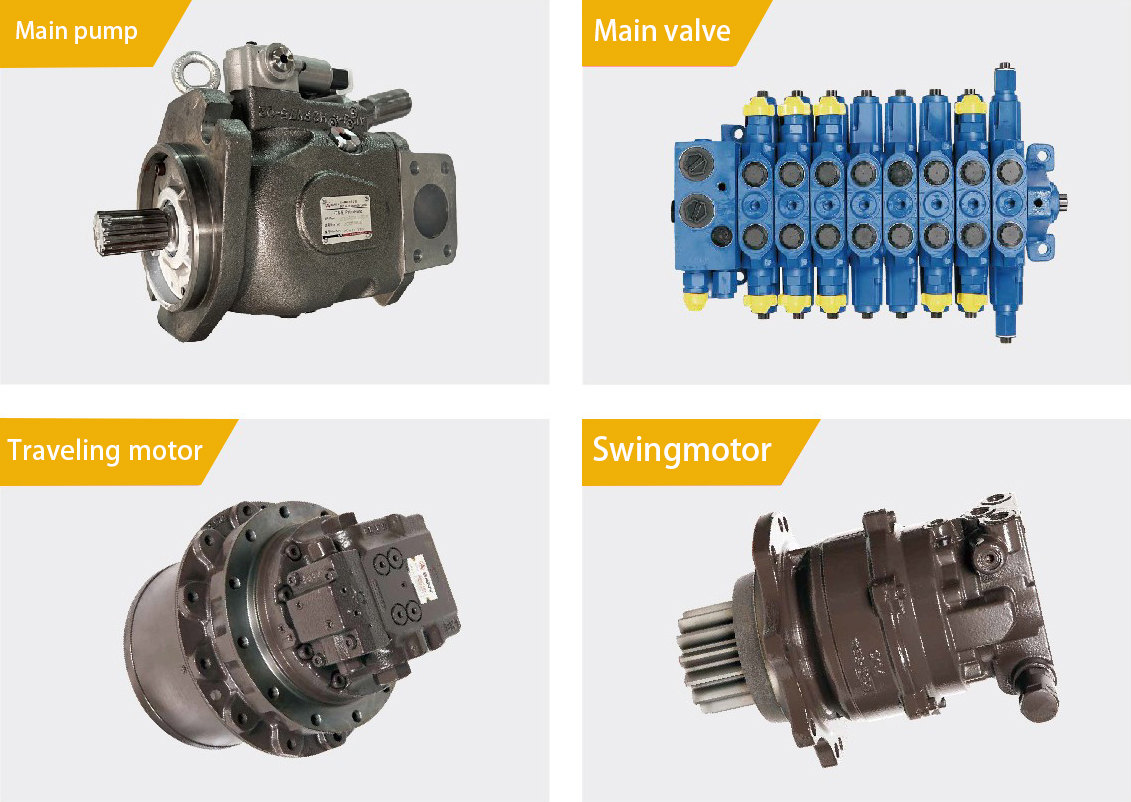 E.P Brand 1Ton small excavation MY30 excavator mini hydraulic system component Main pump、Main valve、Swing motor 、Traveling motor