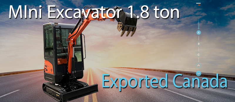 Mini excavator 1.8 ton exported to Canada